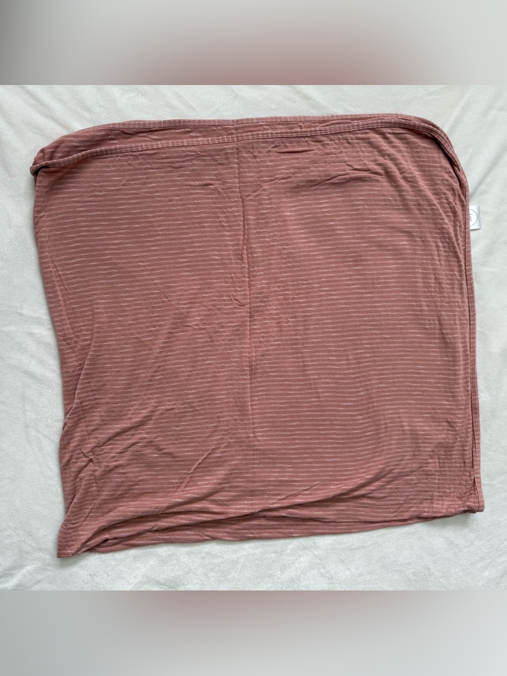 Lou Lou Striped Dusty Rose Swaddle Blanket